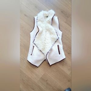 Womens fashion fleece fur vest